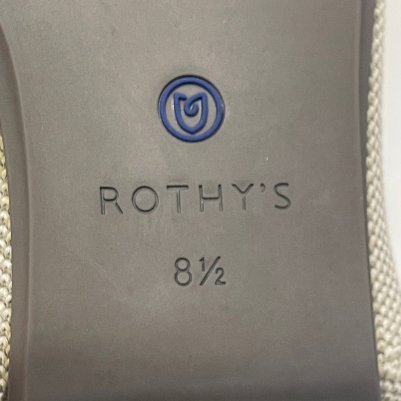 Rothy’s Birdseye Round Toe Flats Light Grey Size 8.5 Machine Washable Comfy - Picture 7 of 12